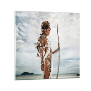 Glasbild - Bild auf glas - Königin der Tropen - 60x60 cm