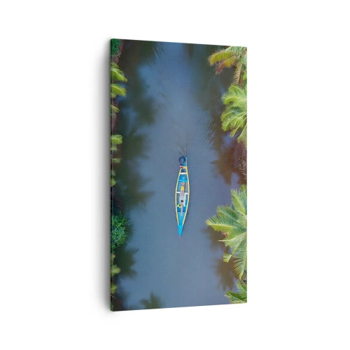 Bild auf Leinwand - Leinwandbild - Auf einem tropischen Pfad - 45x80 cm