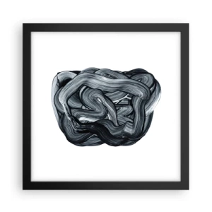 Poster in einem schwarzem Rahmen - Es ist nicht so einfach - 30x30 cm