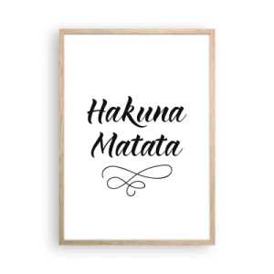 Poster in einem Rahmen aus heller Eiche - Bester Ratschlag - 50x70 cm