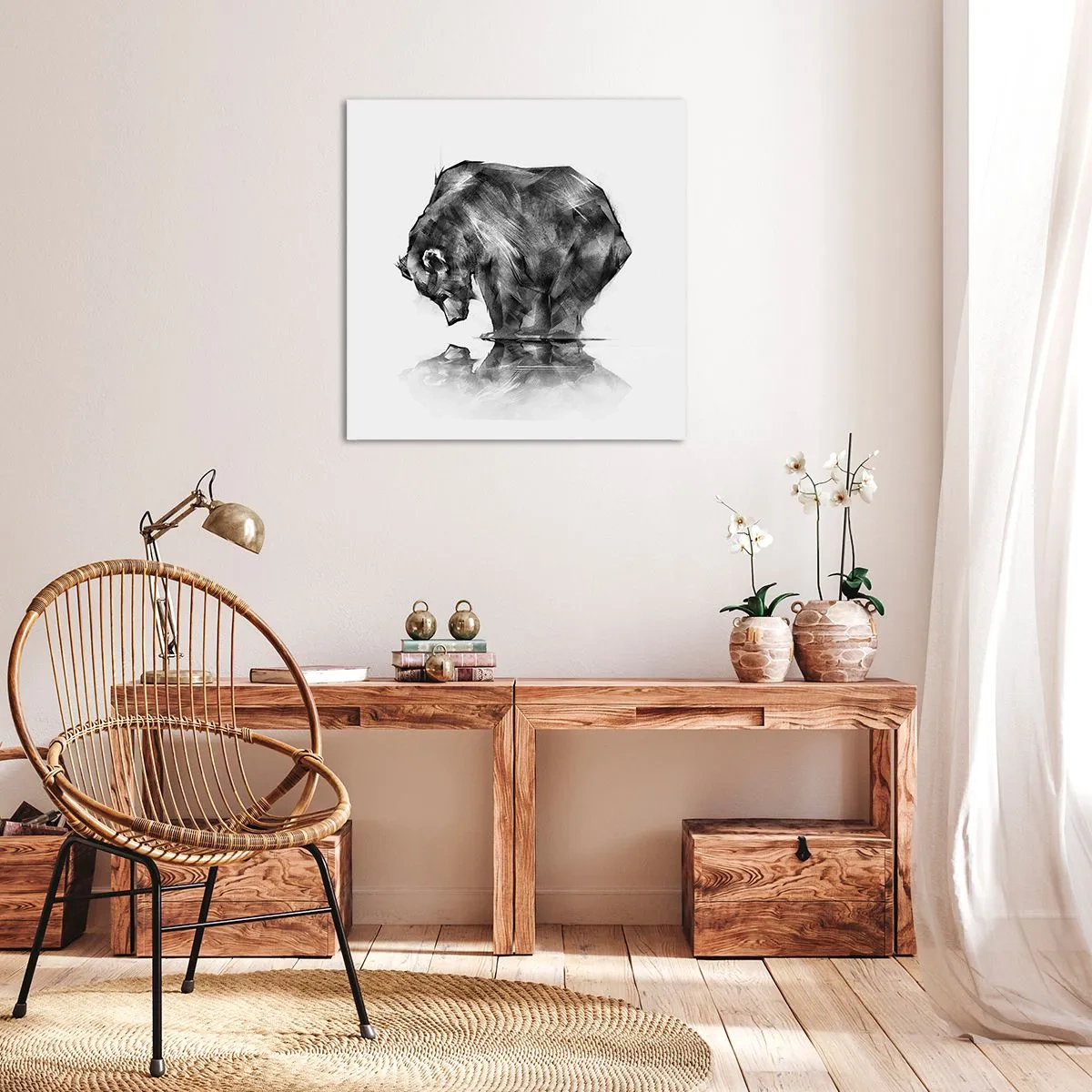 Bild auf Leinwand - Leinwandbild - Schön, jemanden in der Nähe zu sehen - 60x60 cm