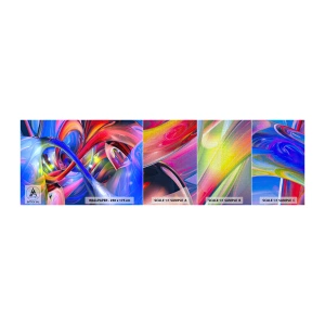 Fototapeten Muster Premium Canvas - Ein Tanz der Farben - Abstraktion, 3D, Grafik - 100x30 cm