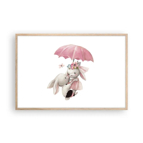 Poster in einem Rahmen aus heller Eiche - Das ist eben Liebe - 91x61 cm