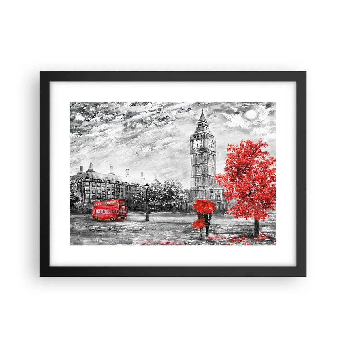 Poster in einem schwarzem Rahmen - Ein aufregender Tag - 40x30 cm