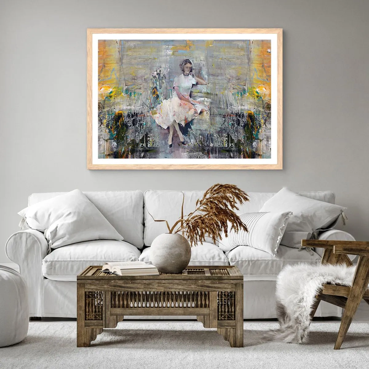 Poster in einem Rahmen aus heller Eiche - Klassisch und modern - 91x61 cm