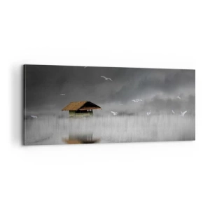 Bild auf Leinwand - Leinwandbild - Schutz vor Regen - 100x40 cm