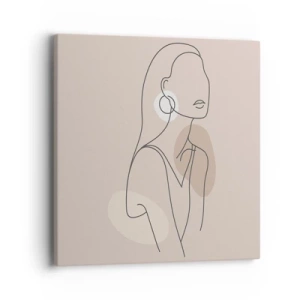 Bild auf Leinwand - Leinwandbild - Mädchenhafte Ikone - 40x40 cm