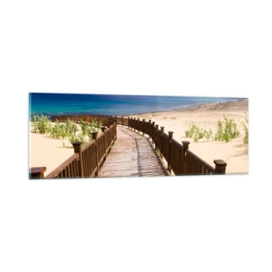 Glasbild - Bild auf glas - Bring mich zu den glücklichen Inseln - 90x30 cm