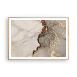 Poster in einem Rahmen aus heller Eiche - An der Grenze der Farben - 100x70 cm