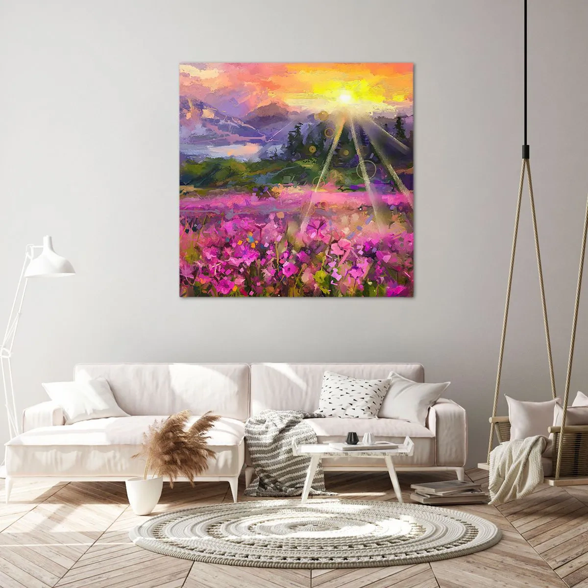 Bild auf Leinwand - Leinwandbild - Im Tal unter dem Schutz der Sonne - 30x30 cm