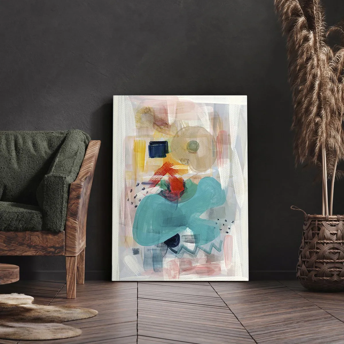 Bild auf Leinwand - Leinwandbild - Buntes Spiel - 45x80 cm