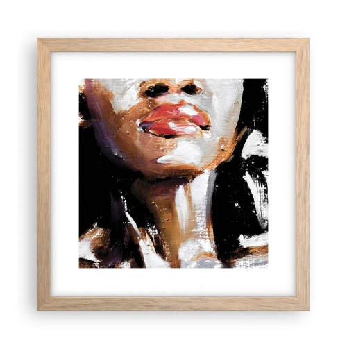 Poster in einem Rahmen aus heller Eiche - Stolz ohne Vorurteile - 30x30 cm