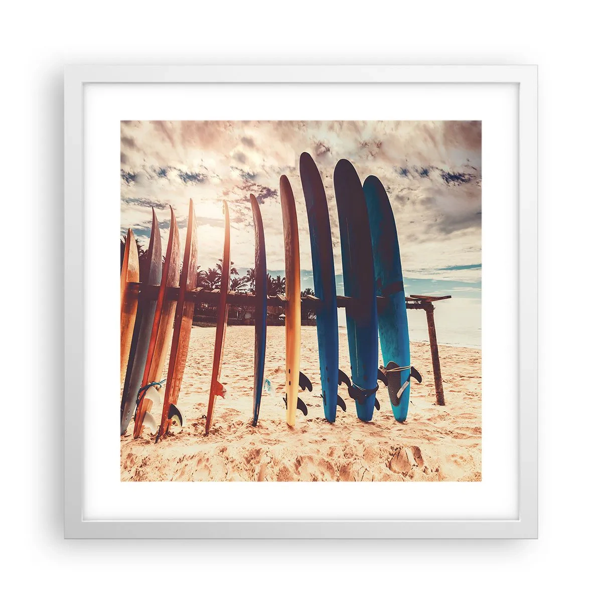 Poster in einem weißen Rahmen - Gute Nacht bis morgen - 40x40 cm