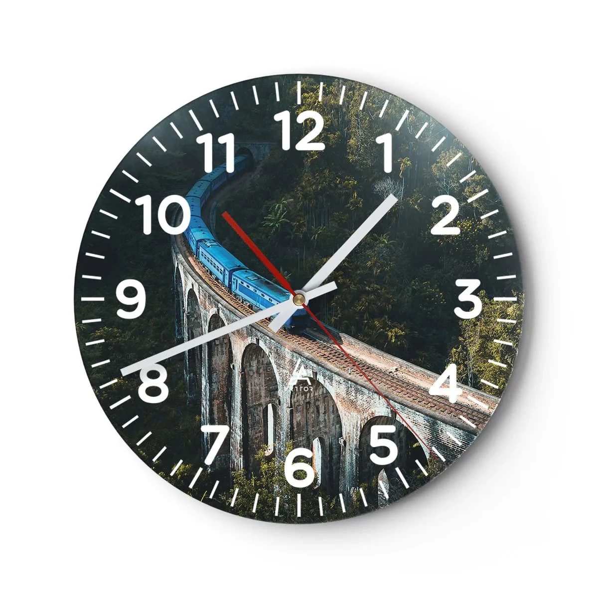 Wanduhr - Glasuhr - Neigung zur Natur - 30x30 cm