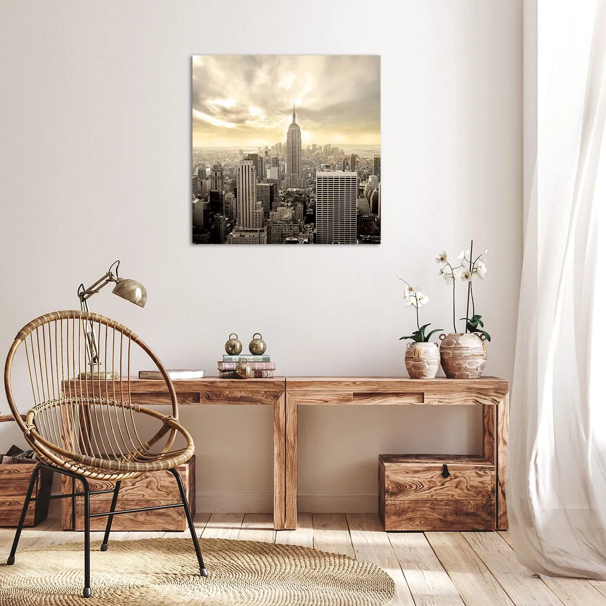 Bild auf Leinwand - Leinwandbild - New York aus Grau - 50x50 cm