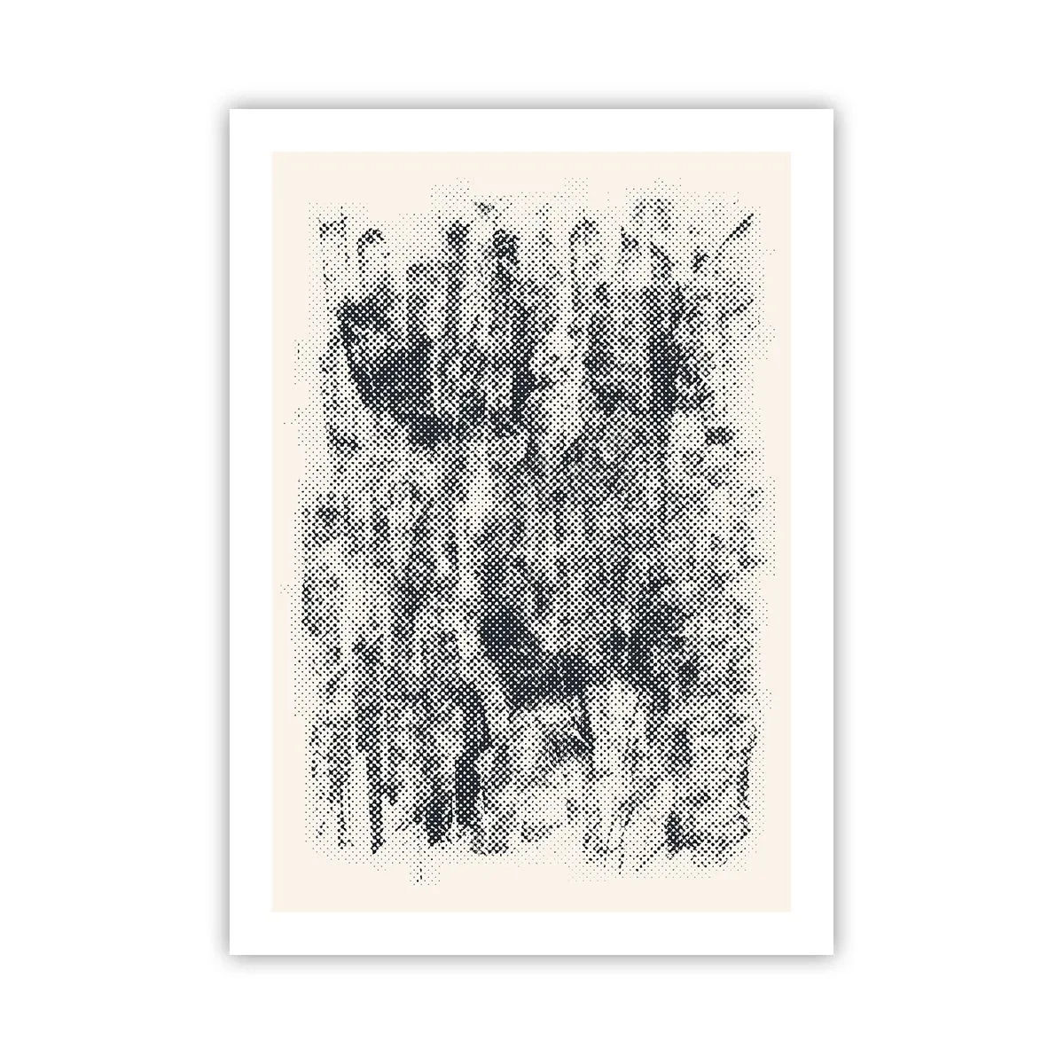 Poster - Retro-Wald-Grafikmotiv - 50x70cm - Nebelige Komposition - Moderne Wanddekoration für Wohnzimmer und Schlafzimmer ARTTOR