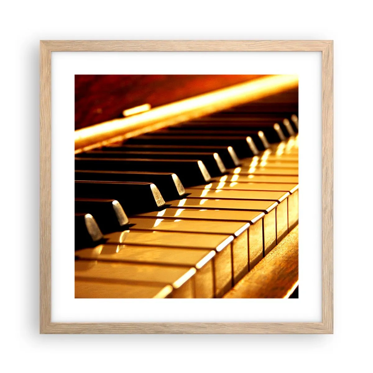 Poster in einem Rahmen aus heller Eiche - Endlose Möglichkeiten - 40x40 cm