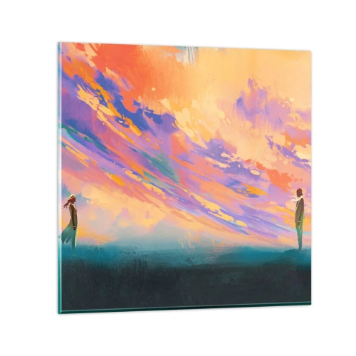 Glasbild - Bild auf glas - Die Anziehungskraft - 30x30 cm