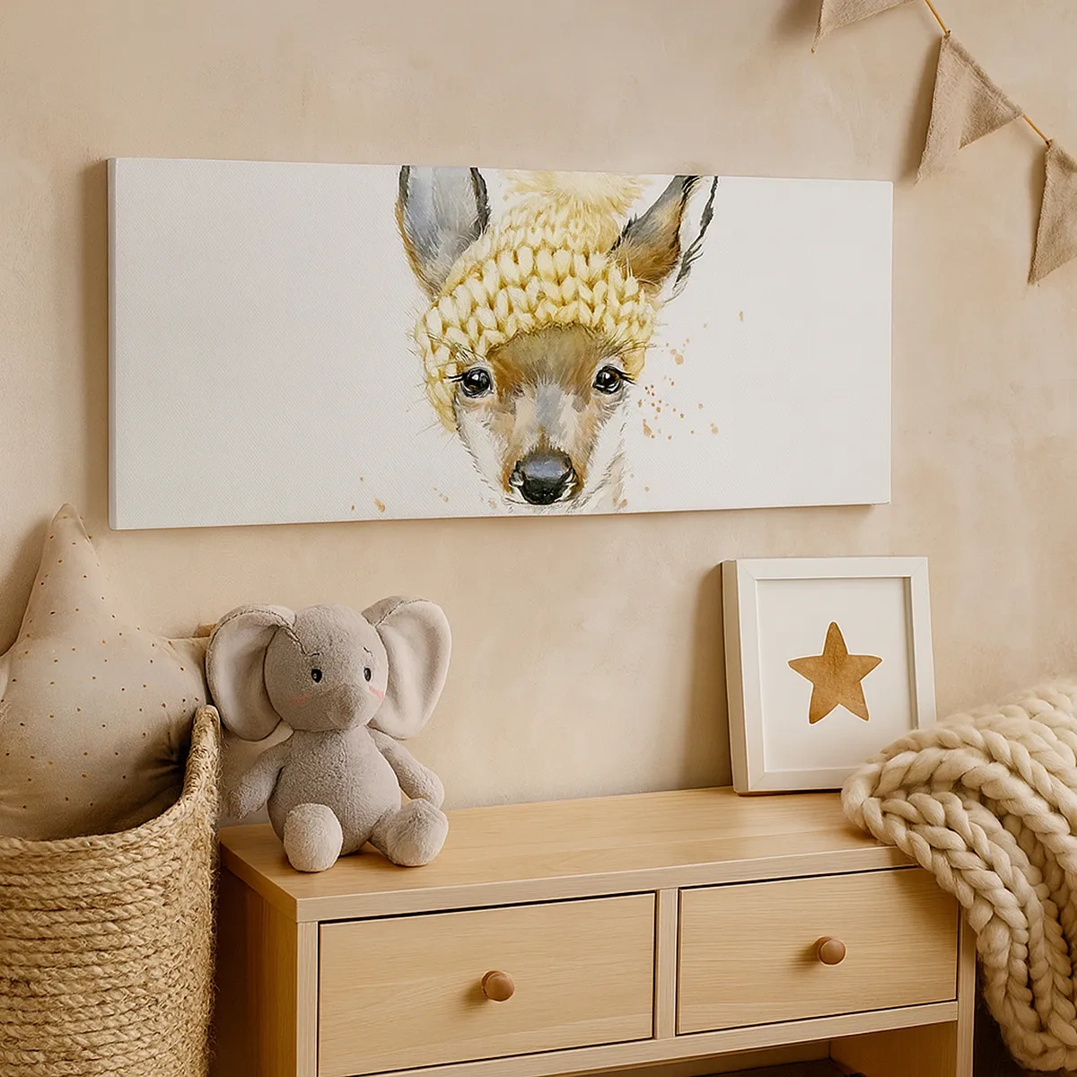 Bild auf Leinwand - Leinwandbild - Für den Winter im verschneiten Wald - 30x30 cm