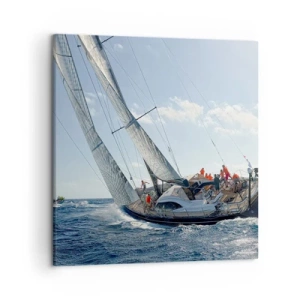 Bild auf Leinwand - Leinwandbild - Lass den Besseren sich durchsetzen - 50x50 cm