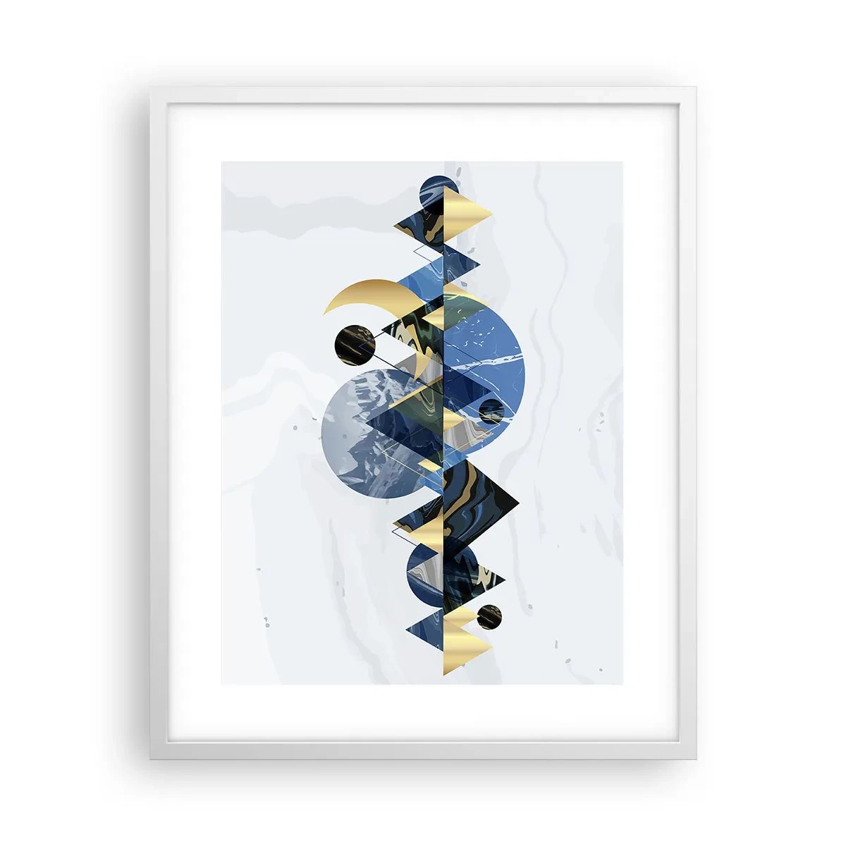 Poster in einem weißen Rahmen - Geometrische Landschaft - 40x50 cm