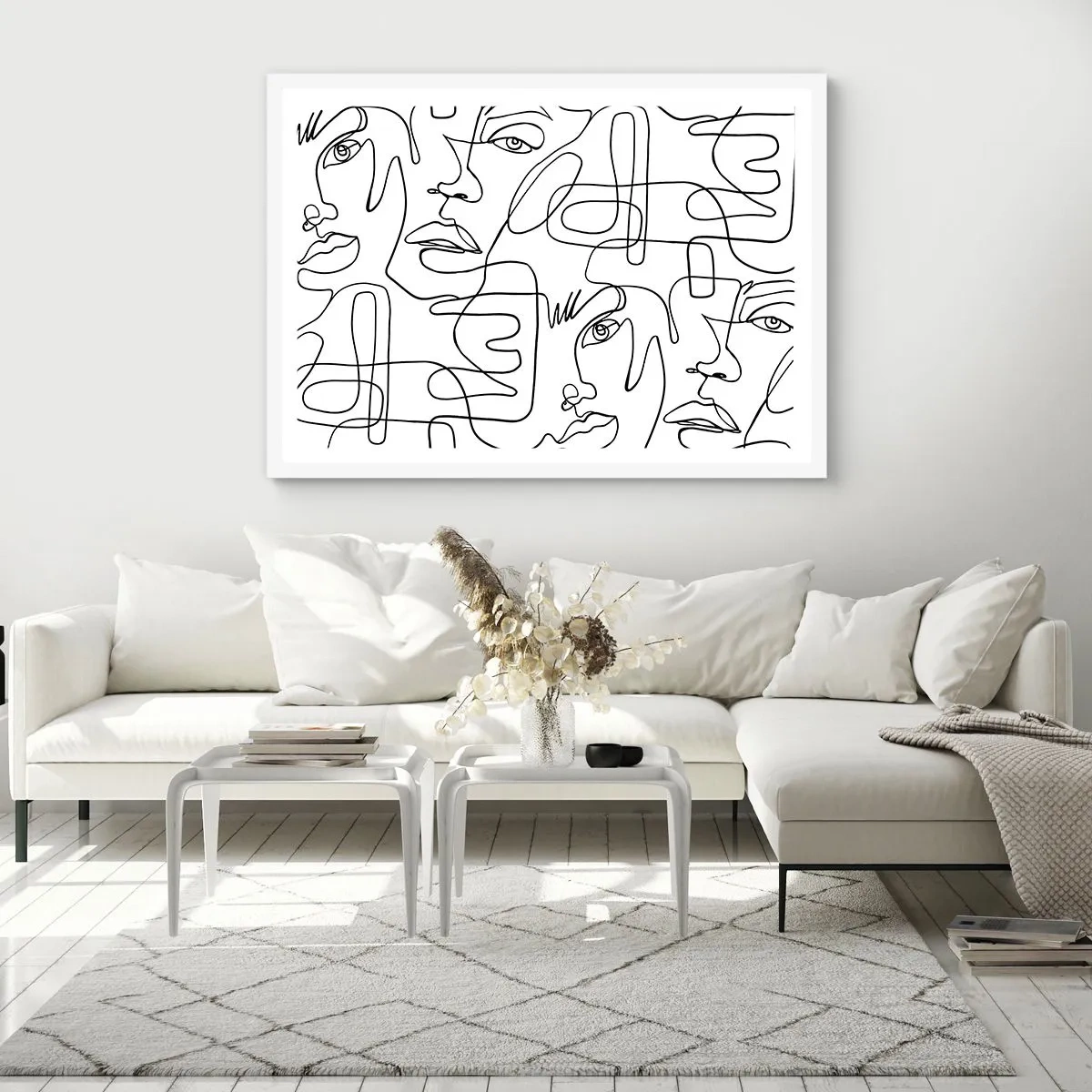 Poster in einem weißen Rahmen - In verworrenen Gefühlen - 100x70 cm