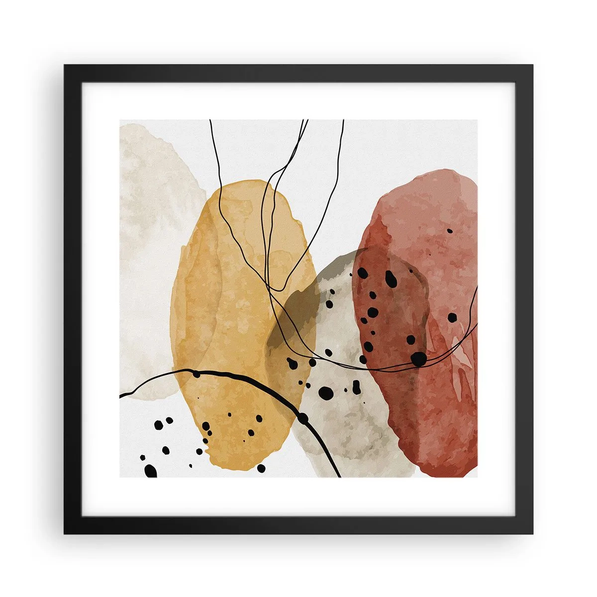 Poster in einem schwarzem Rahmen - Wie leichte, transparente Luft - 40x40 cm