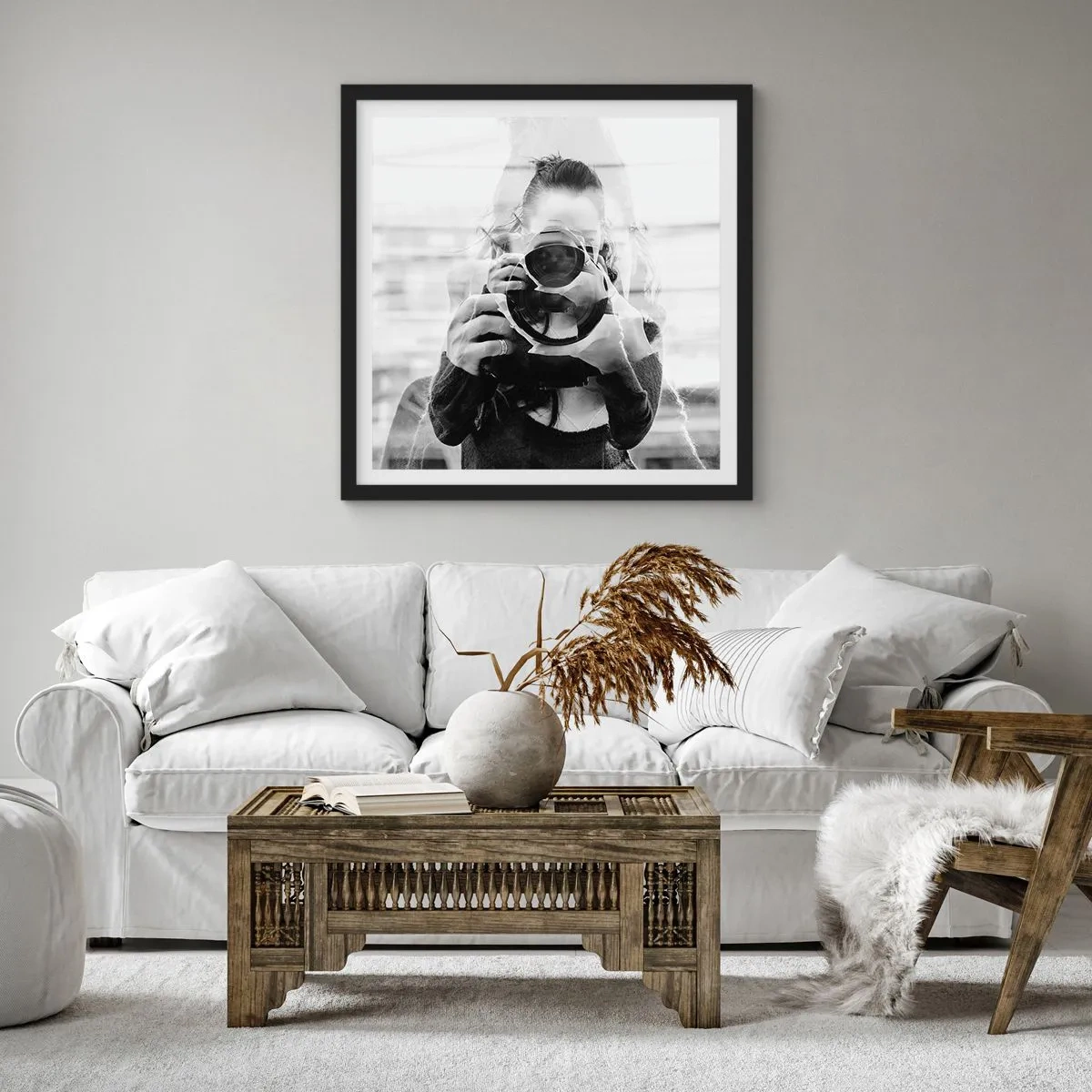 Poster in einem schwarzem Rahmen - Schöpfer und Material - 50x50 cm