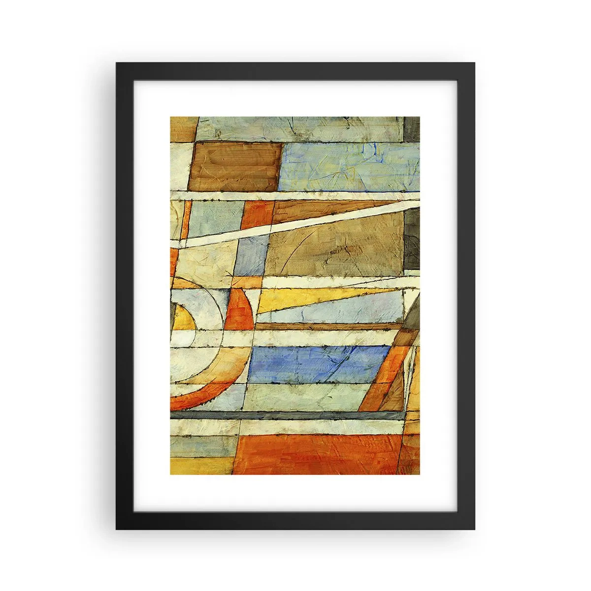 Poster in einem schwarzem Rahmen - Kubismus auf der Baustelle - 30x40 cm