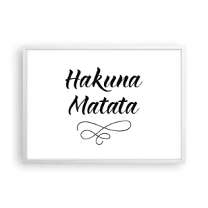 Poster in einem weißen Rahmen - Bester Ratschlag - 70x50 cm