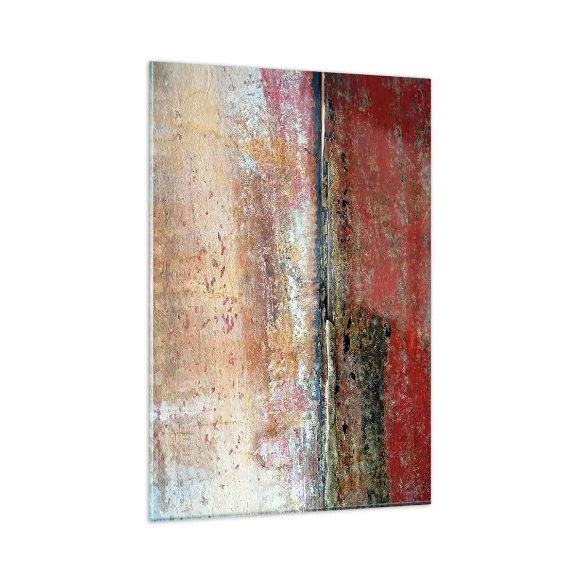 Glasbild - Bild auf glas - Eine abstrakte Komposition, inspiriert vom Meer und der Natur. - 80x120cm - Vielleicht liegt es am Meer - Moderne Wanddekoration für Wohnzimmer und Schlafzimmer ARTTOR