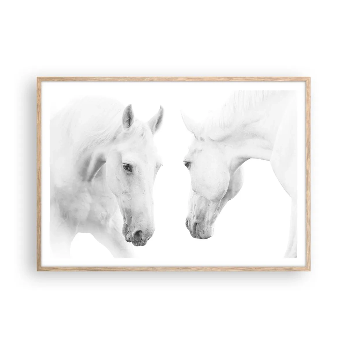 Poster in einem Rahmen aus heller Eiche - Ist das Freundschaft...? - 100x70 cm