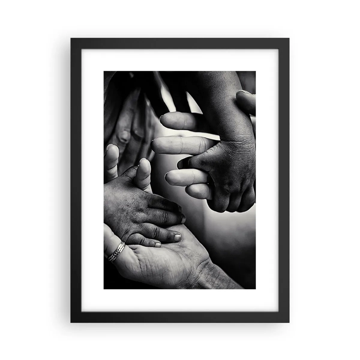 Poster in einem schwarzem Rahmen - Mensch sein - 30x40 cm