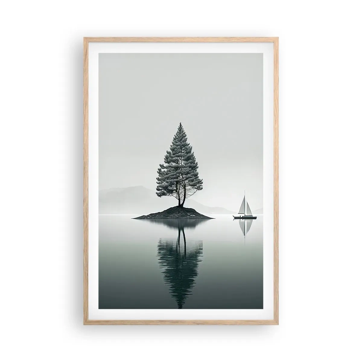 Poster in einem Rahmen aus heller Eiche - Traum - 61x91 cm