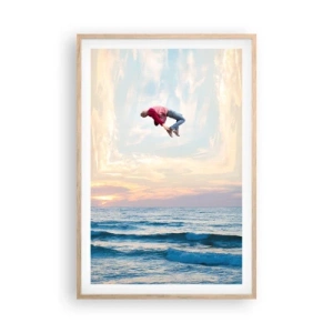 Poster in einem Rahmen aus heller Eiche - In eine andere Dimension - 61x91 cm