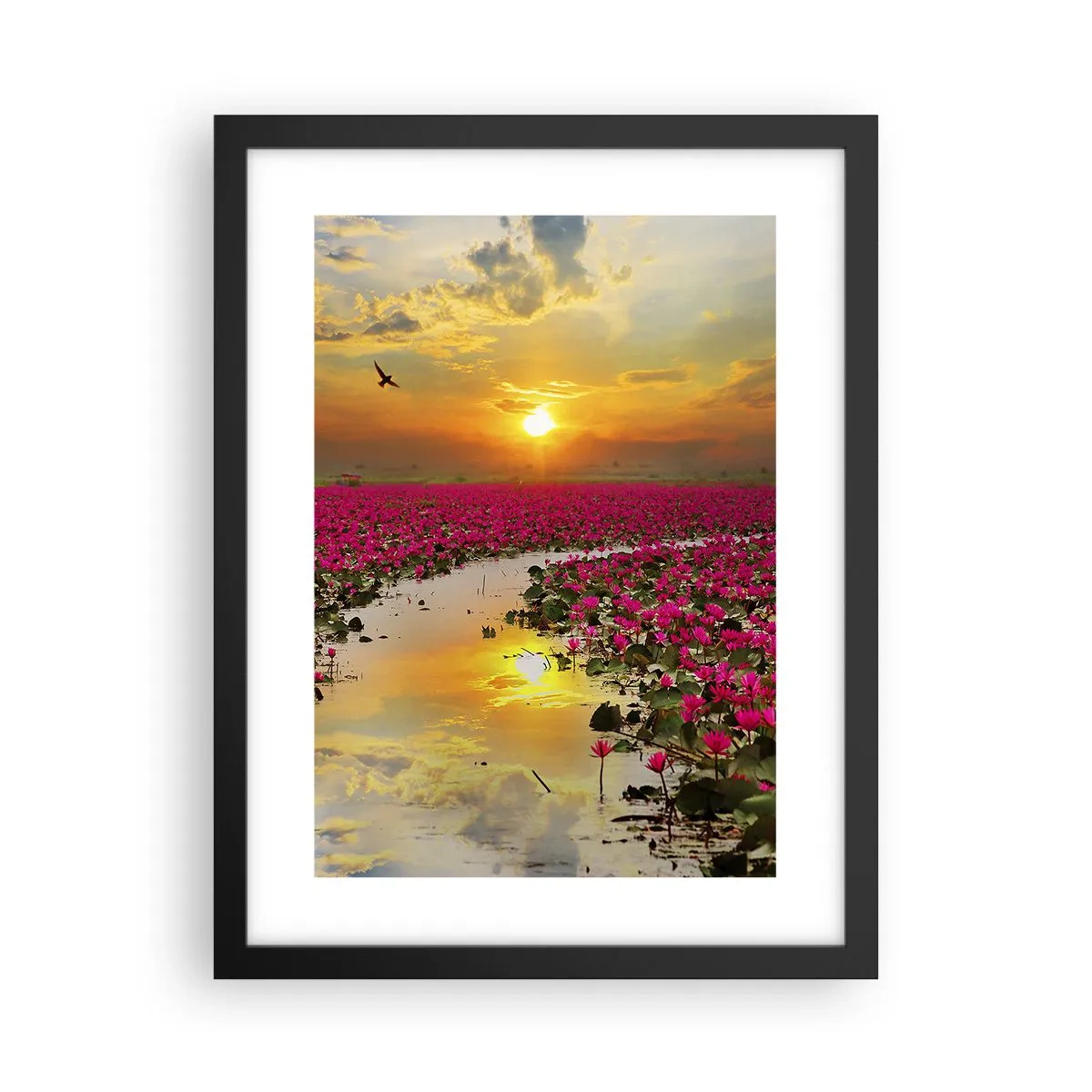 Poster in einem schwarzem Rahmen - Das geheime Leben des Sees - 30x40 cm