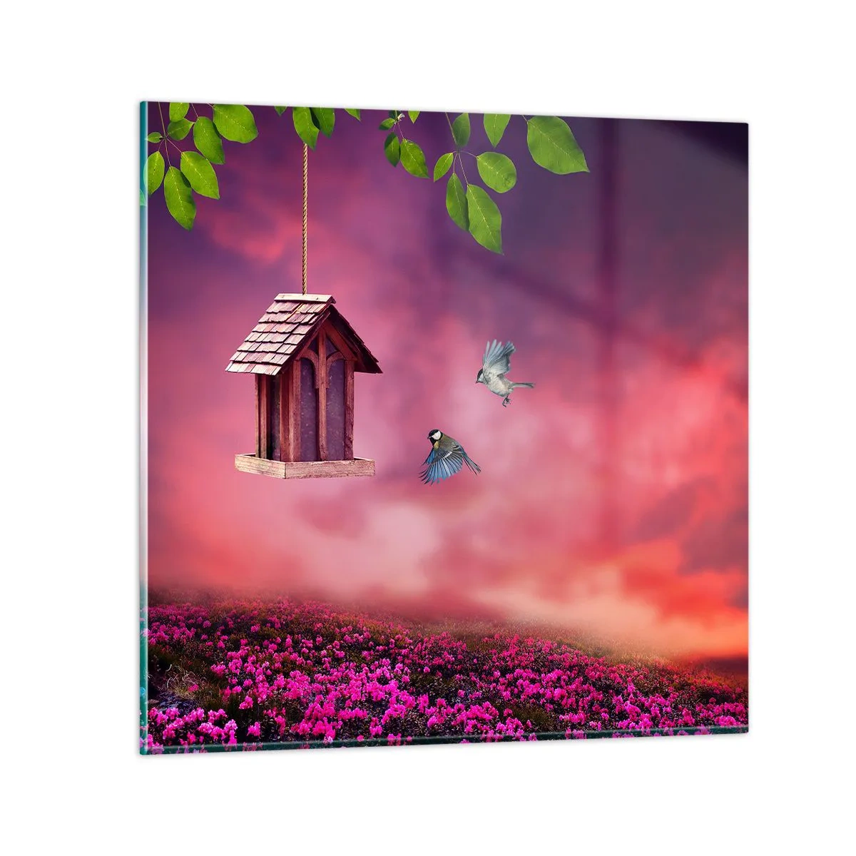 Glasbild - Bild auf glas - Einladung zum Abendessen - 40x40 cm