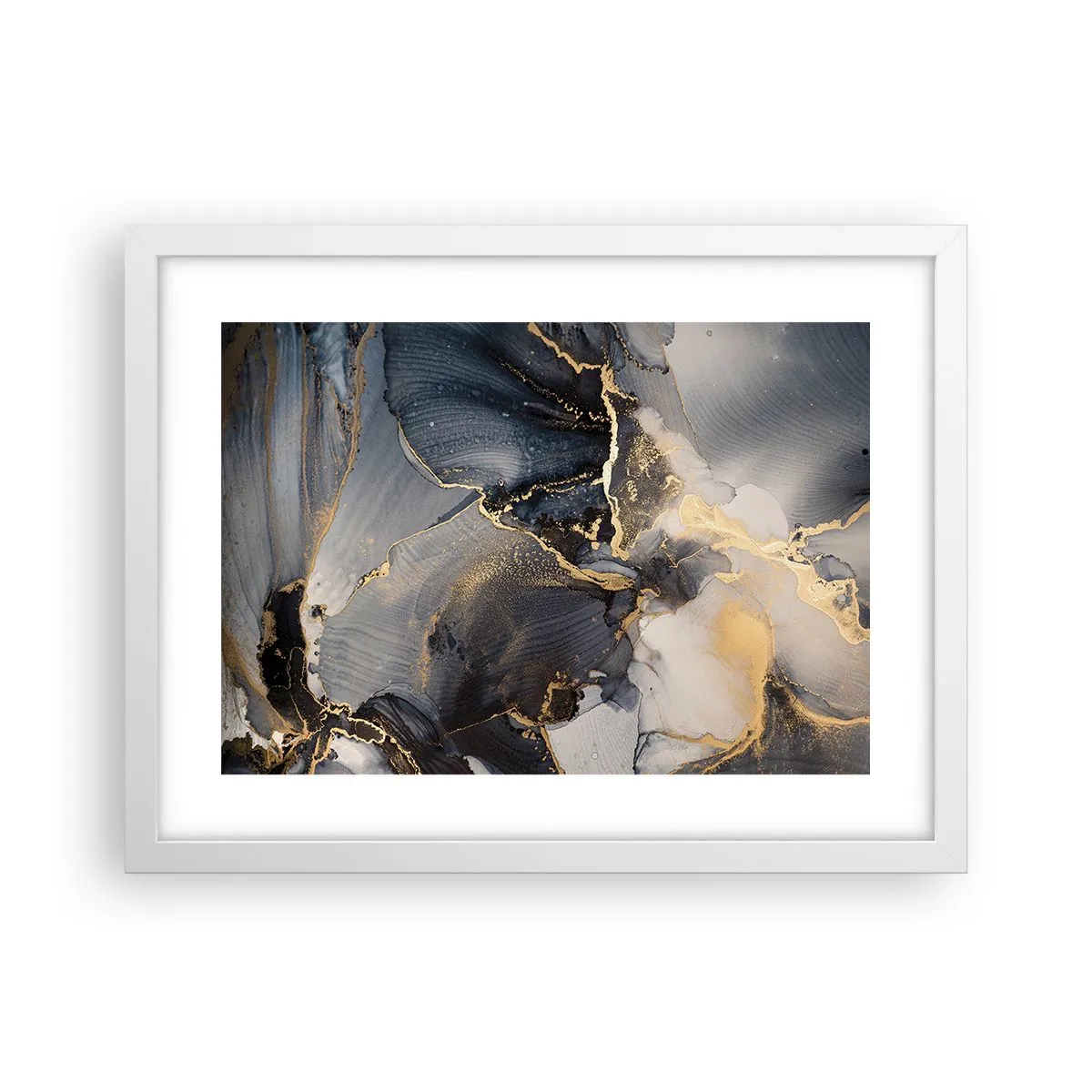 Poster in einem weißen Rahmen - Leben aus Stein - 40x30 cm