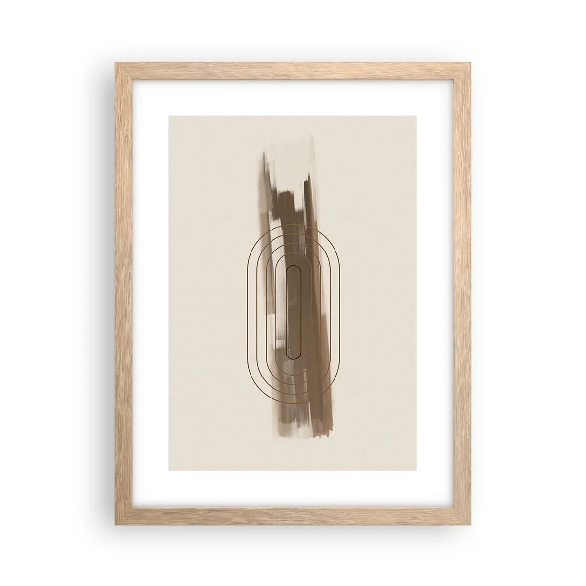 Poster in einem Rahmen aus heller Eiche - Ein Hauch von Grau - 30x40 cm