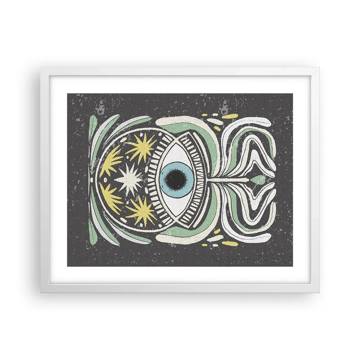 Poster in einem weißen Rahmen - Stammesrituale - 50x40 cm