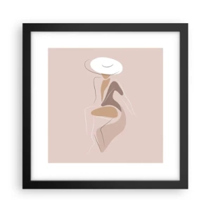 Poster in einem schwarzem Rahmen - Eine Dame sein - 30x30 cm
