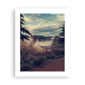 Poster - Über dem Herbstwald - 40x50 cm