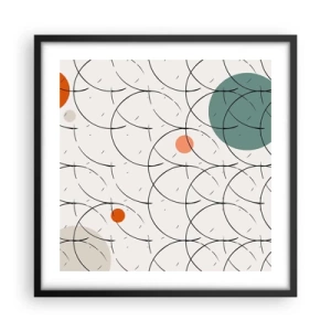 Poster in einem schwarzem Rahmen - Im Pop-Art-Geist - 50x50 cm