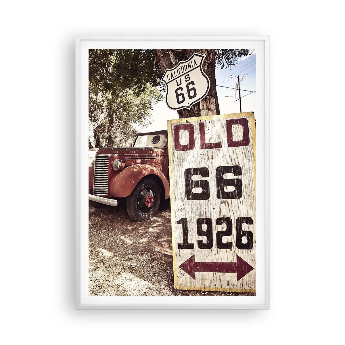 Poster in einem weißen Rahmen - Die Legende der amerikanischen Provinz - 70x100 cm