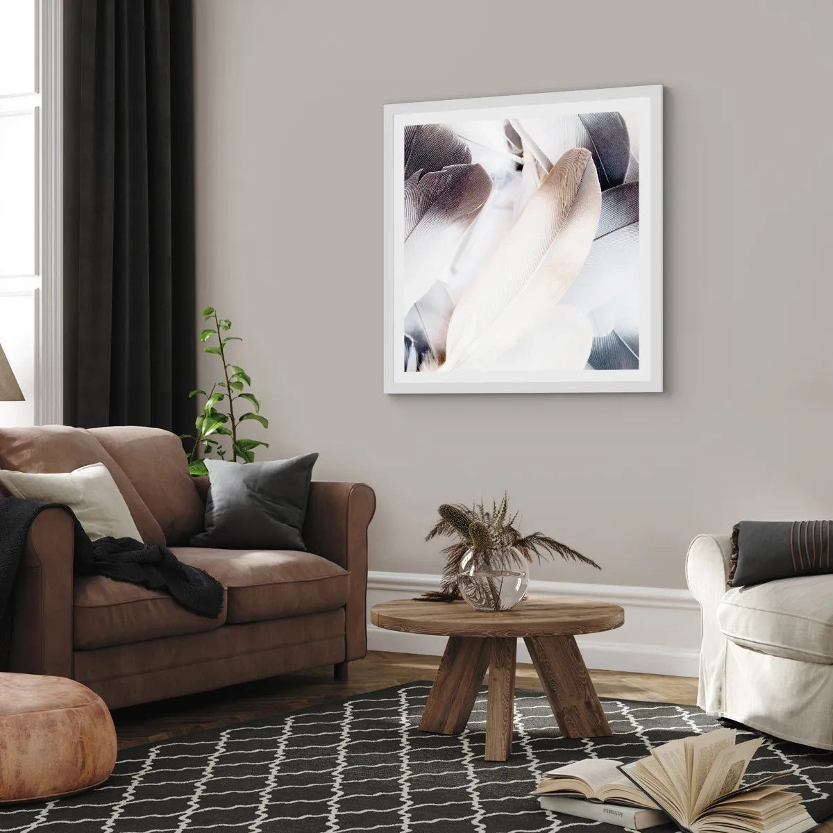 Poster in einem weißen Rahmen - Fast engelhaft - 60x60 cm