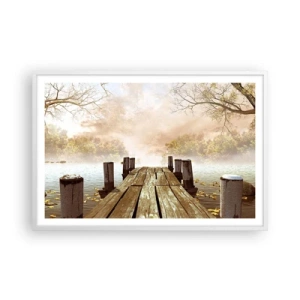 Poster in einem weißen Rahmen - Die milde Traurigkeit des Herbstes - 91x61 cm