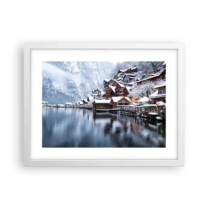 Poster in einem weißen Rahmen - In winterlicher Dekoration - 40x30 cm
