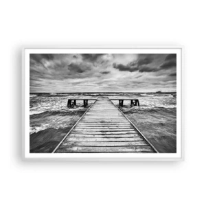 Poster in einem weißen Rahmen - Ich warte darauf, dass der Wind wegjagt... - 100x70 cm