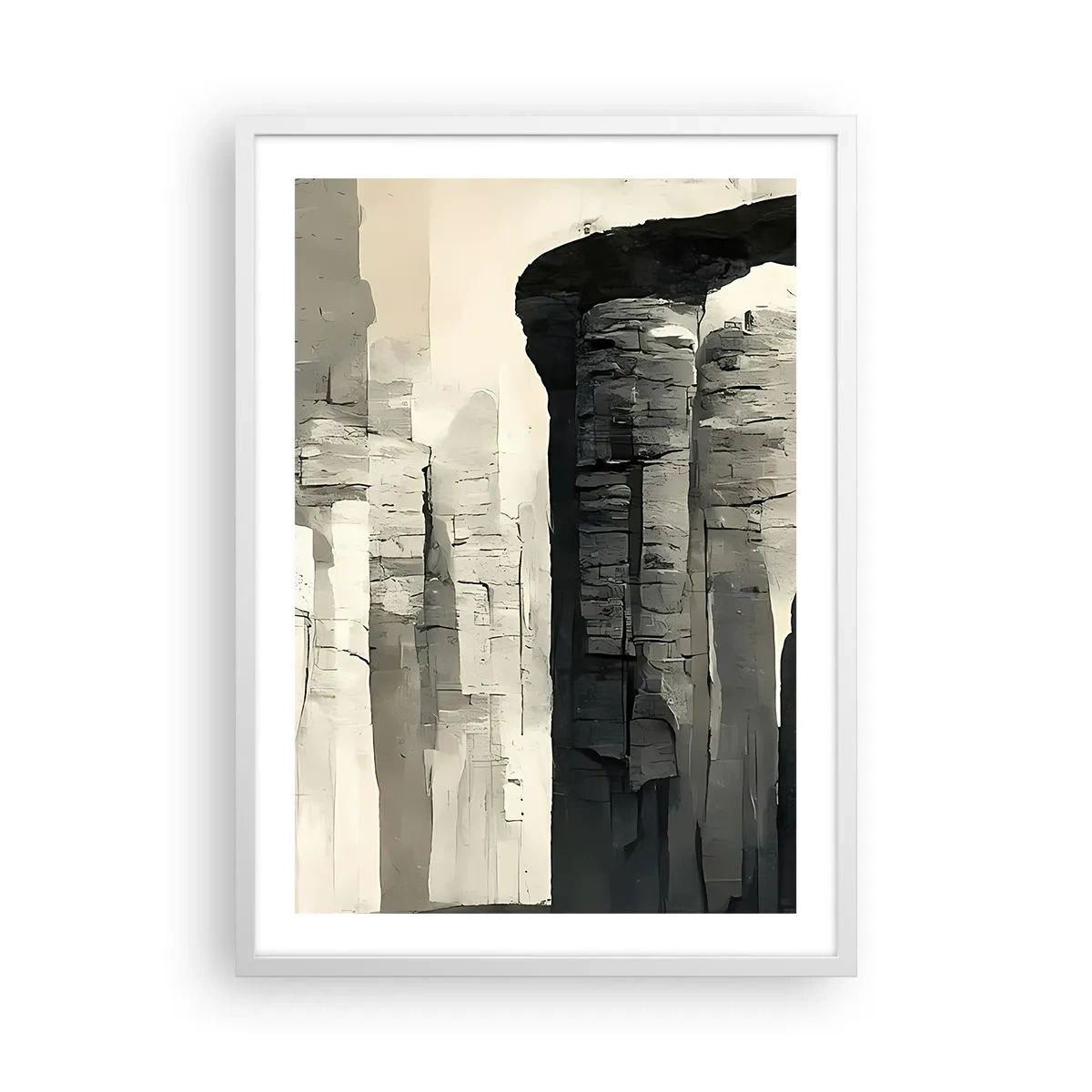 Poster in einem weißen Rahmen - Majestät der Antike - 50x70 cm