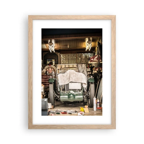 Poster in einem Rahmen aus heller Eiche - Zurück in die Vergangenheit - 30x40 cm